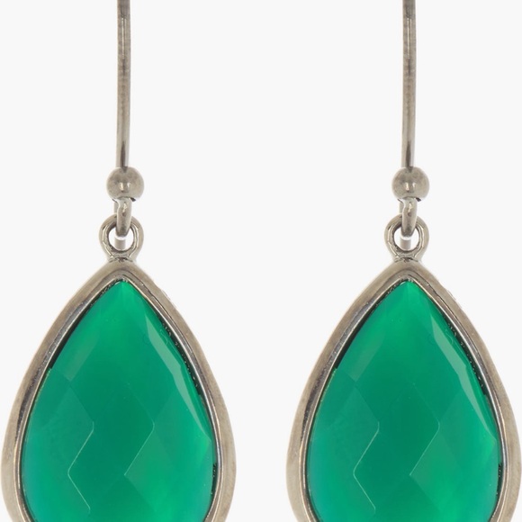 NWT Adornia Green Onyx Pear Drop Earrings Brand NEW In Box. Super Cute!Nordstrom - Picture 2 of 3